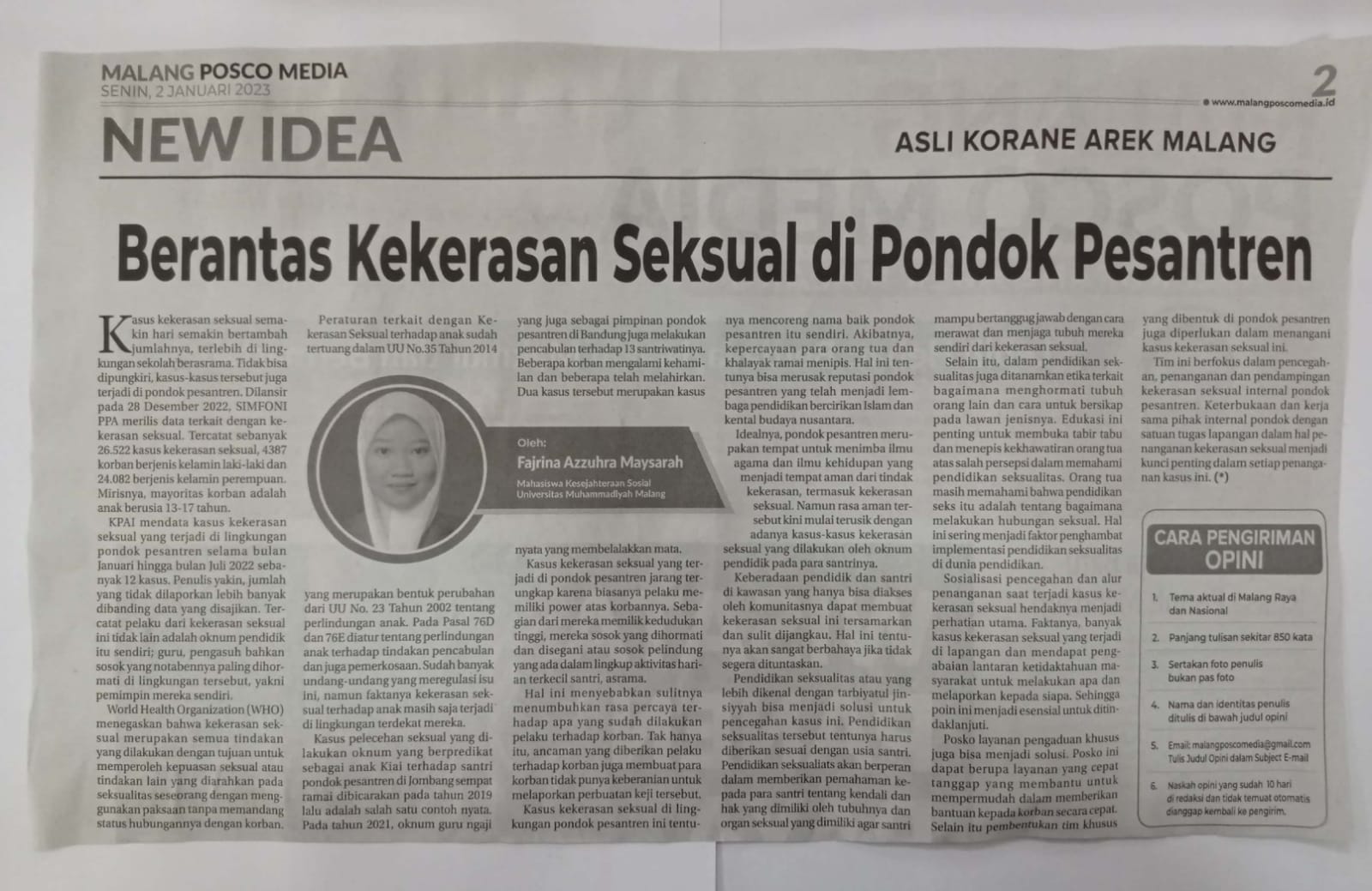 Berantas Kekerasan Seksual Di Pondok Pesantren Malang Posco Media